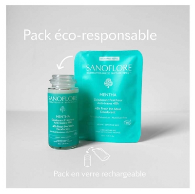 Sanoflore Déodorant Fraîcheur 48H Mentha Recharge Bio 50 ml