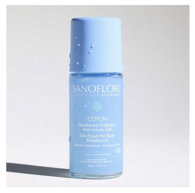 Sanoflore Desodorante Frescor 24H Algodón Ecológico Roll-On 50 ml