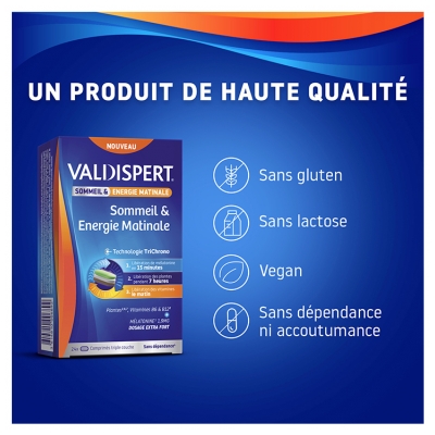 Valdispert Mélatonine Sommeil & Énergie Matinale 24 Comprimés