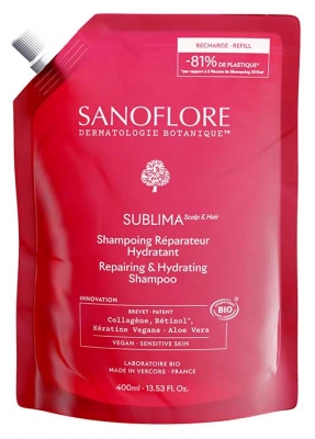 Sanoflore Sublima Șampon Reparator Hidratant Bio Eco-Reîncărcare 400 ml