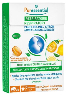 Pastile Puressentiel Respiratoire Miere-Lămâie 20 Pastile