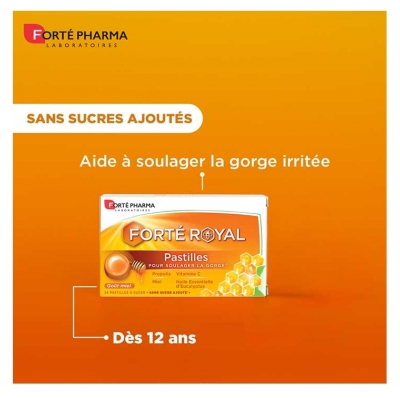 Forté Pharma Pastilles Royales Goût Miel 24 Pastilles à Sucer
