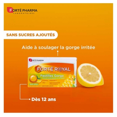Forté Pharma Pastilles Gorge Goût Citron 24 Pastilles à Sucer