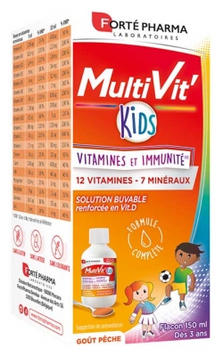 Forté Pharma Jarabe de Vitaminas e Inmunidad MultiVit'Kids 150 ml