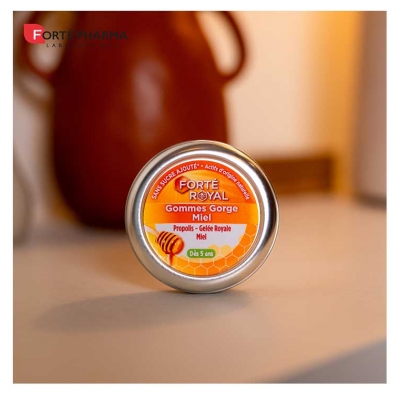 Forté Pharma Miodowe Gumy do Gardła 45 g