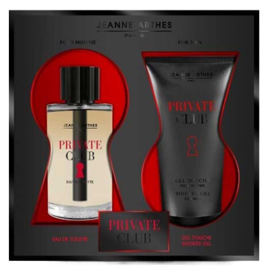 JEANNE ARTHES Coffret Private Club Eau de Toilette 100 ml + Gel Douche Corps & Cheveux 150 ml