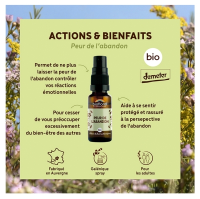 Biofloral Spray Peur de l'Abandon Bio 20 ml