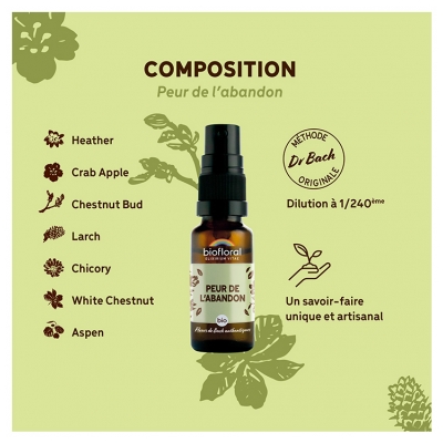 Biofloral Spray Peur de l'Abandon Bio 20 ml