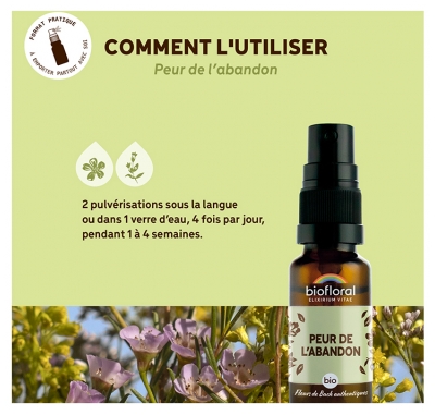 Biofloral Spray Peur de l'Abandon Bio 20 ml