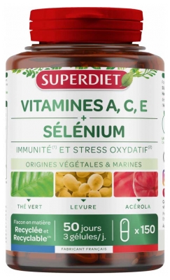 Superdiet Vitaminer A, C, E & Selen 150 Kapslar