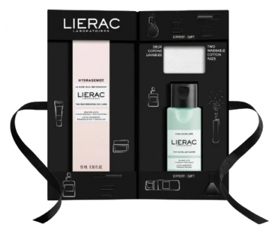 Lierac Hydragenist Le Soin Yeux Réhydratant 15 ml + L'Eau Micellaire 50 ml + 2 Cotons Lavables Offens