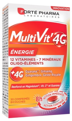 Forté Pharma MultiVit'4G Energie 30 Comprimés Bicouches