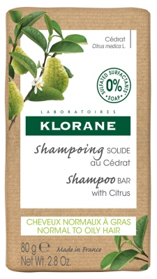 Klorane Kiinteä Shampoo Sitruunalla 80 g