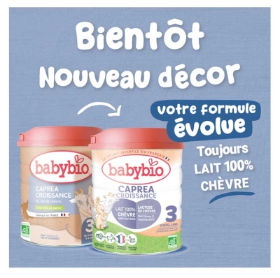 Babybio Caprea Croissance 3 au Lait de Chèvre de 10 Mois à 3 Ans Bio 800 g