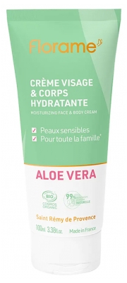 Florame Crème Visage & Corps Hydratante Aloé Vera Bio 100 ml