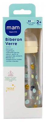 MAM Biberon di Vetro Premium 260 ml dai 2 Mesi in su - Colore: Beige