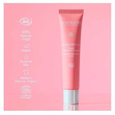Sanoflore Rosa Fresca Fluide Hydratation Intense Bio 40 ml