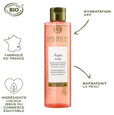 Sanoflore Rosa Fresca Aqua Hydratation Intense Bio 200 ml