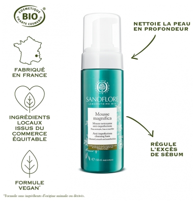 Sanoflore Mousse Magnifica Nettoyante Anti-Imperfections Bio 150 ml