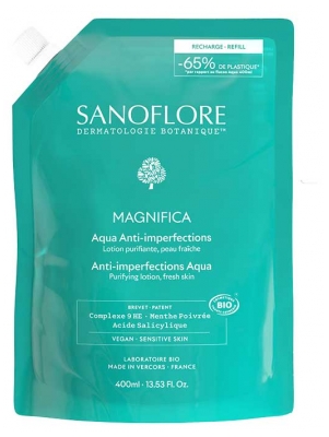 Sanoflore Aqua Magnifica Lotion Purifiante Anti-Imperfections Bio Recharge 400 ml