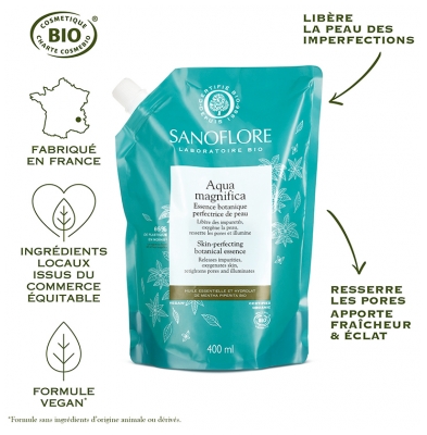 Sanoflore Aqua Magnifica Lotion Purifiante Anti-Imperfections Bio Recharge 400 ml