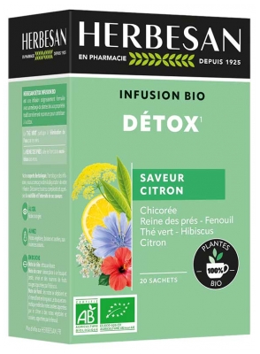 Herbesan Infuzie Bio Detox 20 Pliculețe