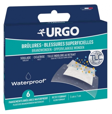 Urgo Brûlures et Blessures Superficielles 6 Pansements Waterproof
