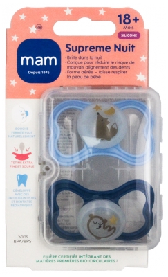 MAM 2 Lollipops Supreme Nuit 18 Mesi e Oltre - Colore: Volpe e orso blu