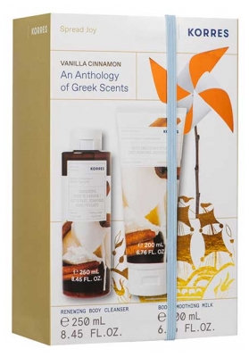 Korres Gel de Banho Baunilha Canela 250 ml + Loção Corporal Baunilha Canela 200 ml