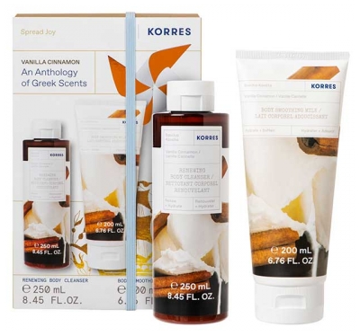 Korres Gel Doccia Alla Cannella e Vaniglia 250 ml + Lozione Corpo Alla Cannella e Vaniglia 200 ml