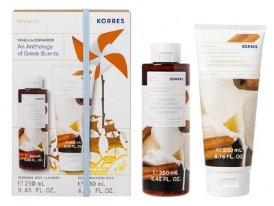Korres Vanille-Zimt-Duschgel 250 ml + Vanille-Zimt-Körpermilch 200 ml