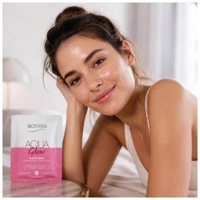 Biotherm Aqua Glow Flash Mitrinošā un Mirdzumu Sniedzošā Maska 31 g