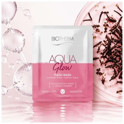 Biotherm Aqua Glow Flash Mitrinošā un Mirdzumu Sniedzošā Maska 31 g