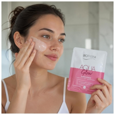 Masca Biotherm Aqua Glow Flash Hidratare și Luminozitate 31 g