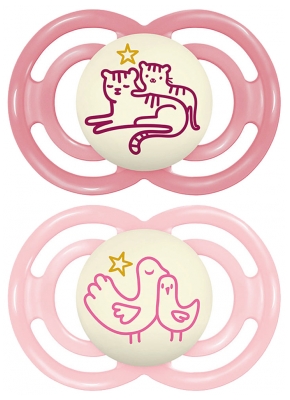 MAM 2 Suzete Perfect Noapte 6 Luni și + - Model: Feline ?i p?s?ri