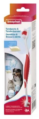 Beaphar Kombi-Pack Zahnpasta & Pinsel Für Hunde und Katzen