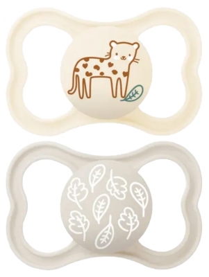 MAM 2 Chupetas Supreme 18 Meses e + - Modelo: Felinos e folhas