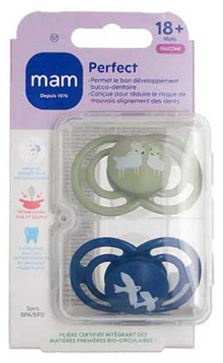 MAM 2 Dudlíky Perfect Zvířátka 18 Měsíců a více - Model: Ovce a ptáci