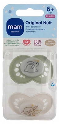 MAM 2 Nappar Original Natt 6 Månader och + - Modell: Kanin och Saturnus