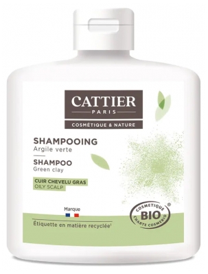 Cattier Shampoo Fettige Kopfhaut Grüne Tonerde Bio 250 ml