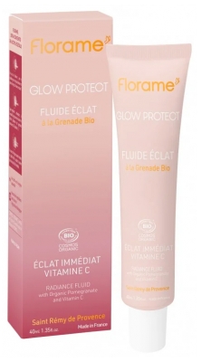 Fluid Iluminator Florame Glow Protect cu Rodie Bio 40 ml