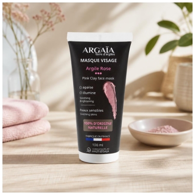 Argaïa Maschera Viso Argilla Rosa 100 ml