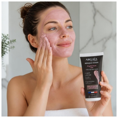Argaïa Maschera Viso Argilla Rosa 100 ml