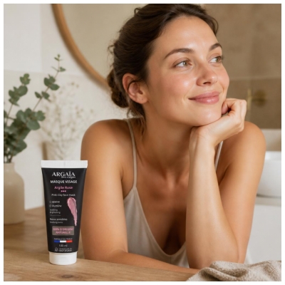 Argaïa Maschera Viso Argilla Rosa 100 ml