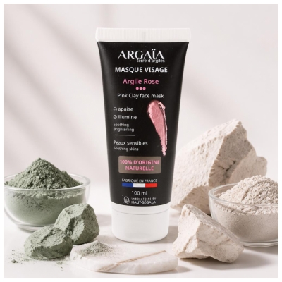 Argaïa Maschera Viso Argilla Rosa 100 ml