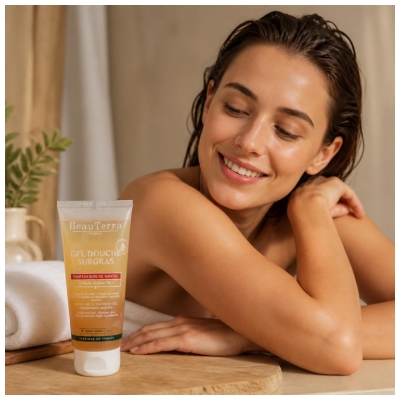 BeauTerra Gel Douche Surgras Bois de Santal 100 ml