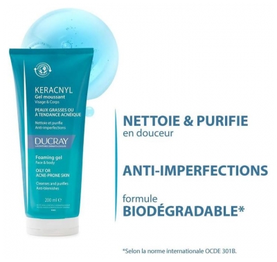 Ducray Keracnyl Foaming Gel 200ml