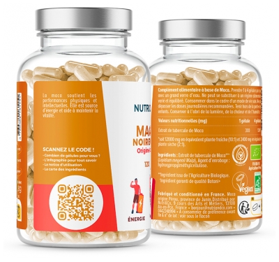 Nutri&Co Ekologisk Svart Maca 120 Kapslar