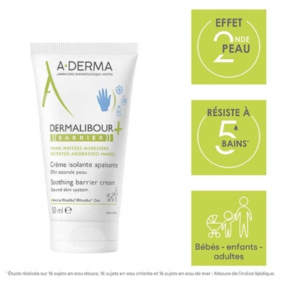 A-DERMA Dermalibour+ Crème Mains Isolante Apaisante 50 ml