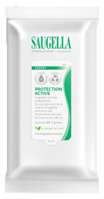 Saugella Expert Protection Active Cleansing Intimate Wipes 15 Wipes